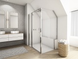 Křídlové sprchové dveře DIVERA od společnosti SanSwiss pro moderní vzhled koupelny